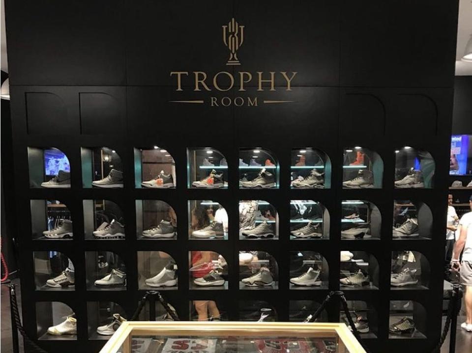 Marcus, Jordan's second child, opened a boutique sneaker shop in Disney World called Trophy Room inspired by the trophy room in his house growing up. 