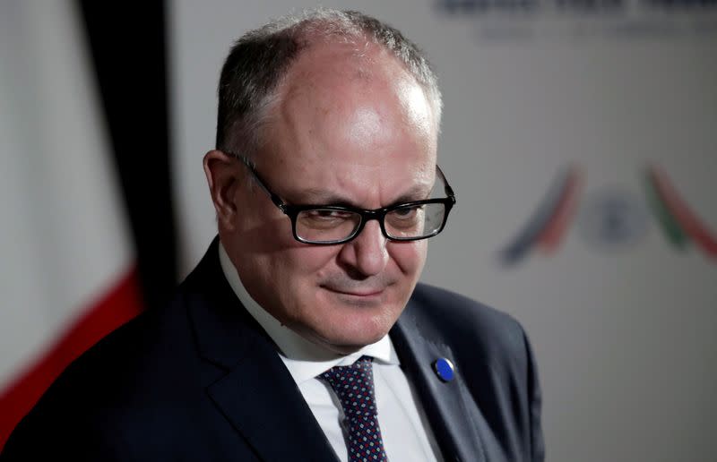 FILE PHOTO: Italy's Minister of Finance Roberto Gualtieri attends a summit in Naples