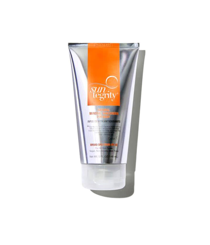 <p>Mineral Sunscreen SPF 30, $36, <a rel="nofollow noopener" href="https://follain.com/p/suntegrity-mineral-sunscreen-spf-30#610585935927" target="_blank" data-ylk="slk:follain.com;elm:context_link;itc:0;sec:content-canvas" class="link ">follain.com</a> </p>