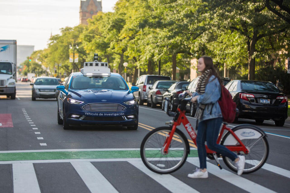 Ford has been developing its own means for self-driving cars to communicate