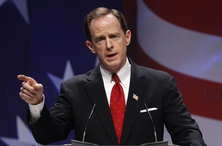 U.S. Senator Pat Toomey (R-PA) speaks to the 38th annual Conservative Political Action Conference meeting in Washington DC, U.S. February 10, 2011. REUTERS/Larry Downing/File Photo