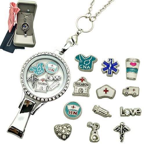 Dotiow Nurse Lanyard Badge ID Holder Clip for Nurse Jewelry