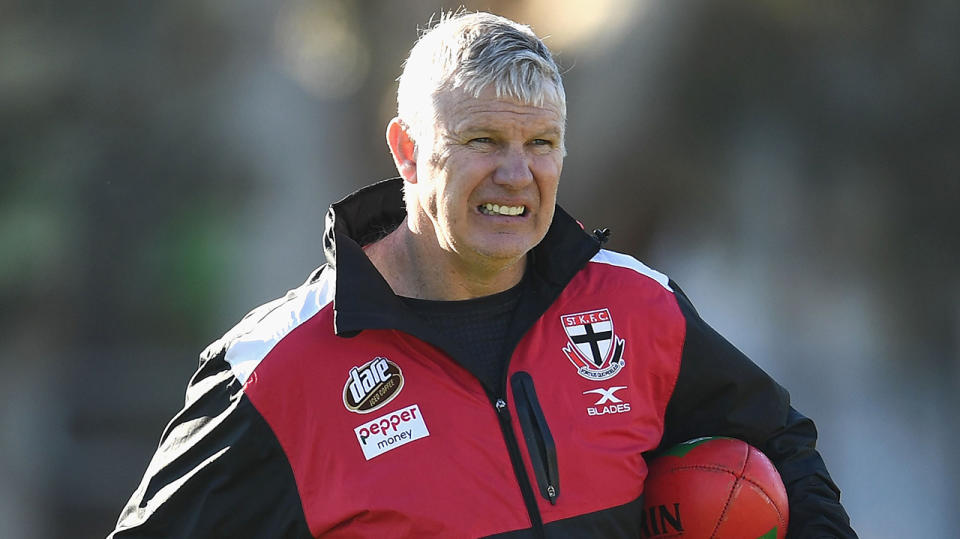 St Kilda legend Danny Frawley has died in a car crash on Monday. (Getty Images)