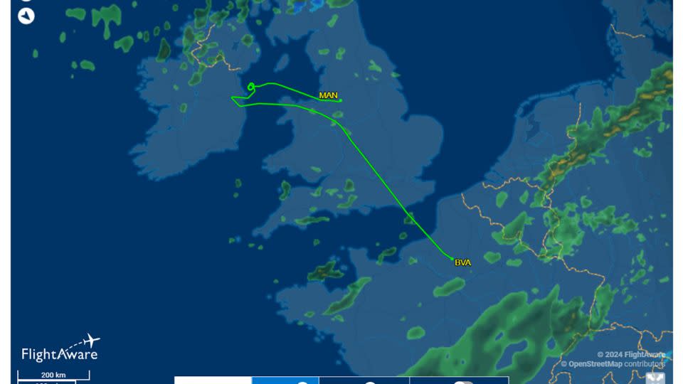 A Manchester-Dublin flight ended up in Paris. - FlightRadar