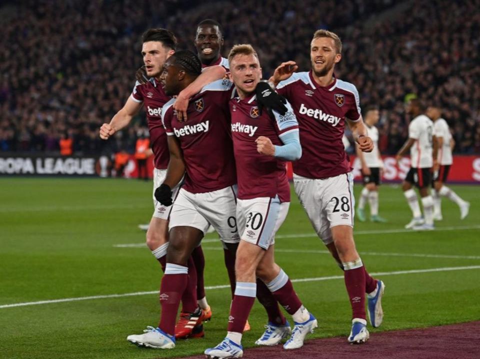 West Ham suffered disappointment on Thursday as they lost their Europa League semi-final first leg to Eintracht Frankfurt (AFP via Getty Images)