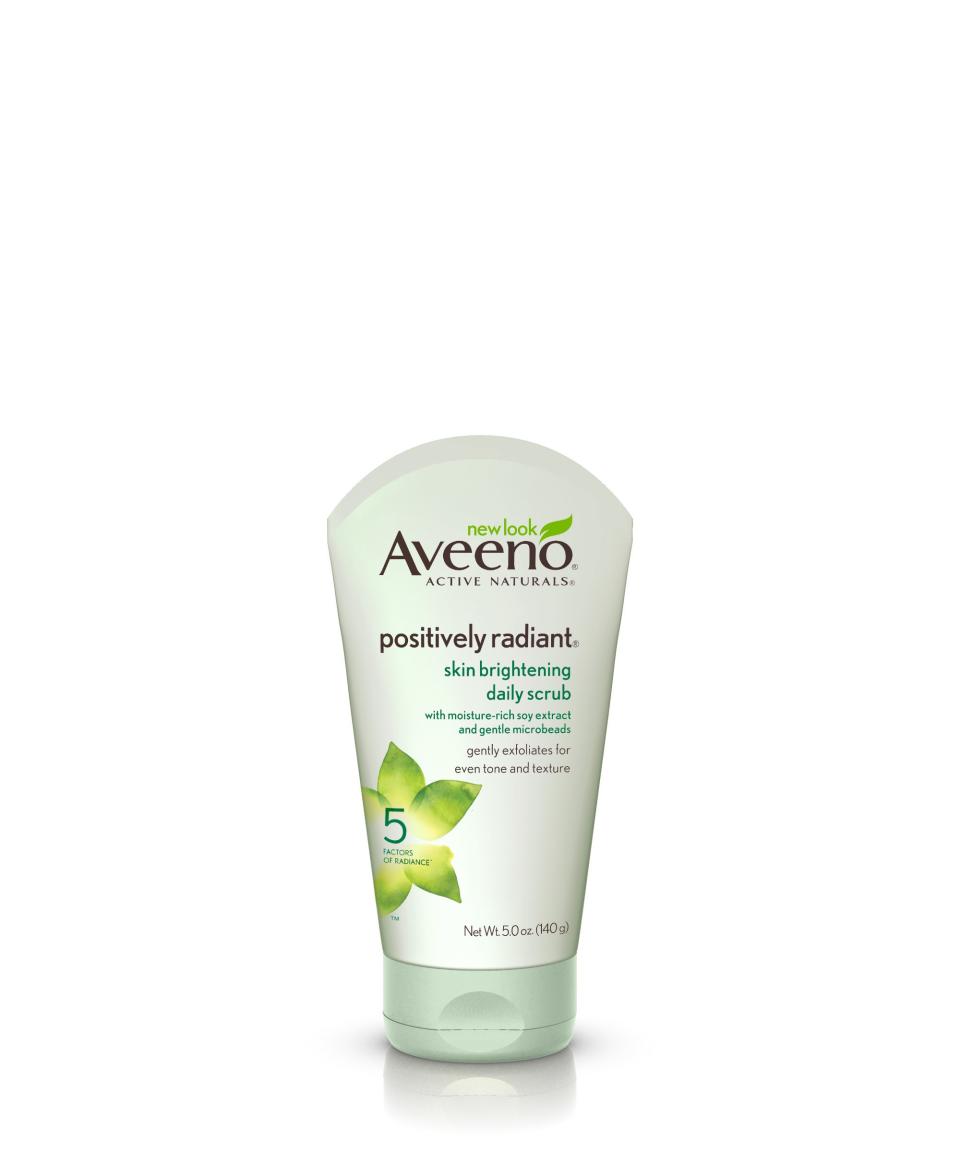 Best Face Scrub for Sensitive Skin: Aveeno Postively Radiant Skin Brightening Daily Scrub