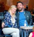 <p>Affleck was all loved up with his girlfriend <a rel="nofollow" href="https://www.yahoo.com/celebrity/ben-affleck-lindsay-shookus-enjoy-140222301.html" data-ylk="slk:at the U.S. Open;elm:context_link;itc:0;sec:content-canvas;outcm:mb_qualified_link;_E:mb_qualified_link;ct:story;" class="link  yahoo-link">at the U.S. Open</a> — and elsewhere — just two months after going public with her. Any ideas for a couple nickname for them? Bensay doesn’t quite roll off the tongue… (Photo: Jackson Lee/WireImage) </p>