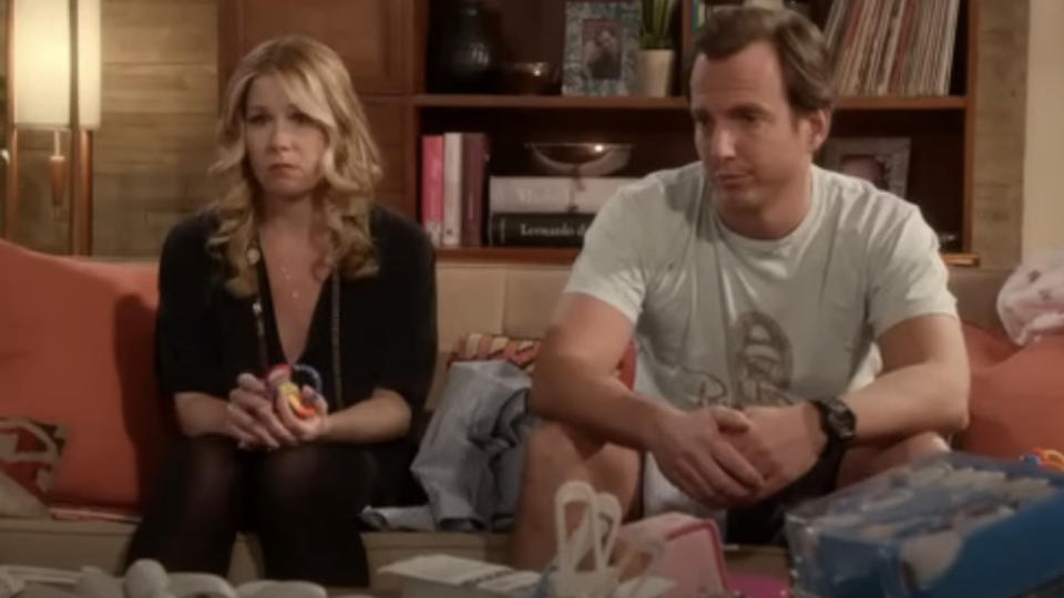 Reagan (Christina Applegate) and Chris (Will Arnett) Brinkley are disappointed on Up All Night