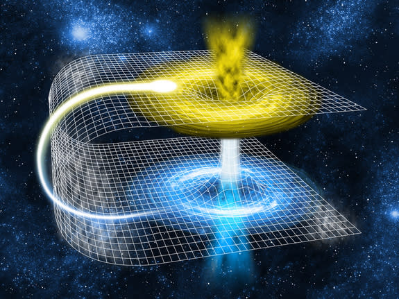 The folding of space-time could create wormholes that could be used for faster-than-light journeys and time travel.