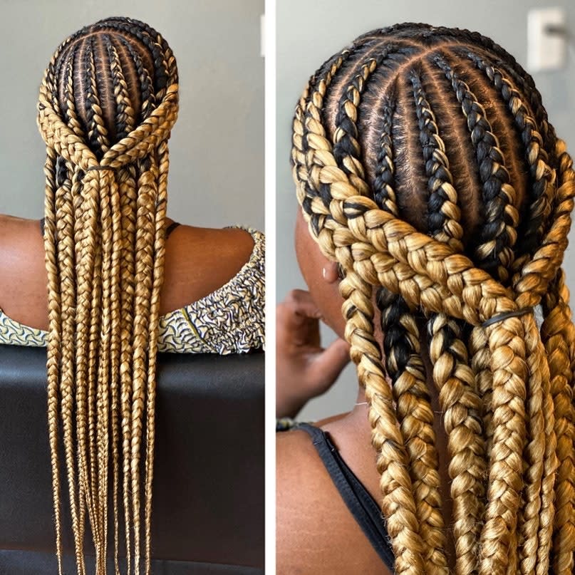 Two-Toned Goddess Braids