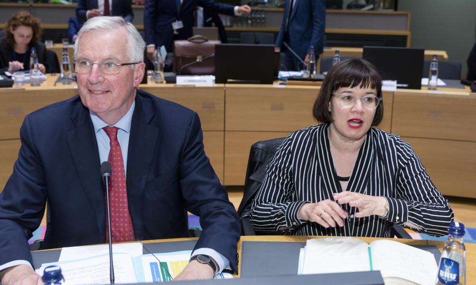 EU chief Brexit negotiator Michel Barnier with his deputy, Sabine Weyand (Getty)