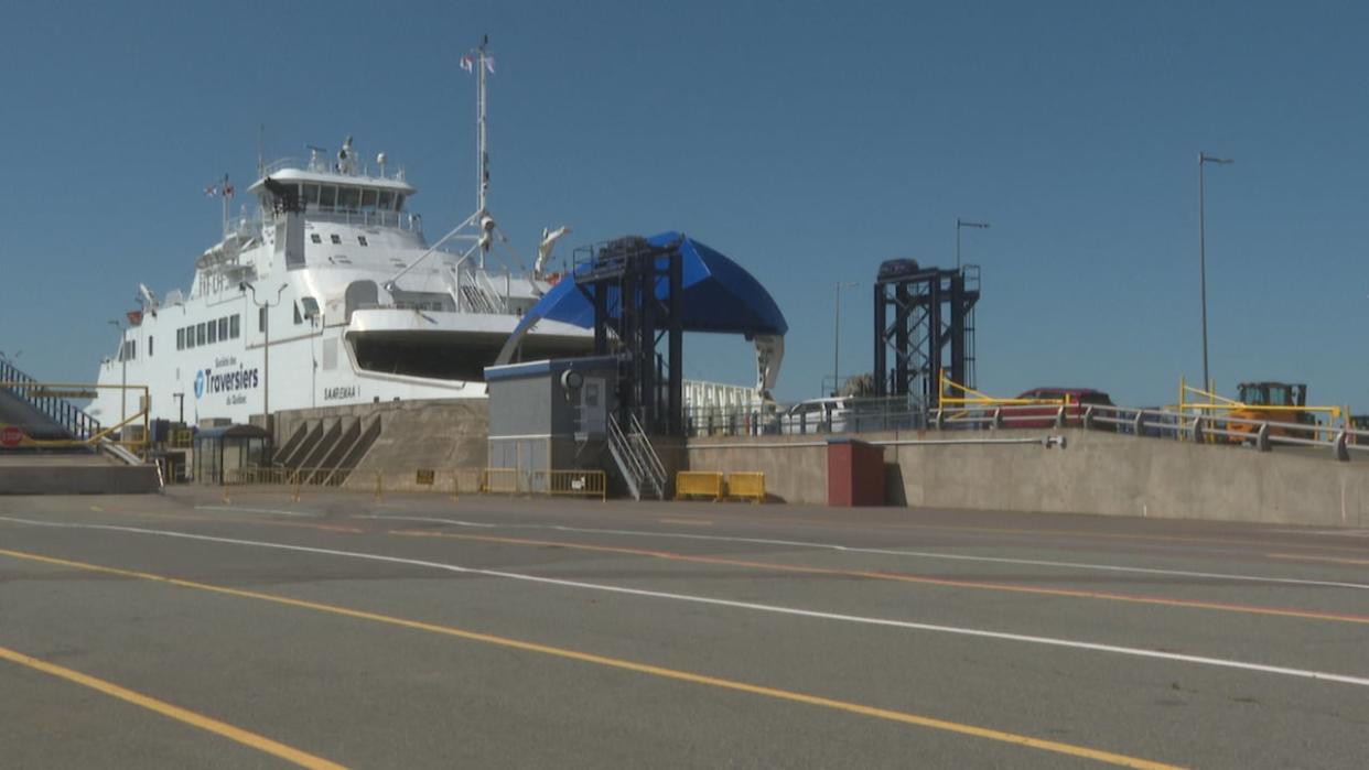 The MV Saaremaa has been operating in P.E.I. this summer, a replacement to the MV Holiday Island, which had a fire and was taken out of service last year.   (Stacey Janzer/CBC - image credit)