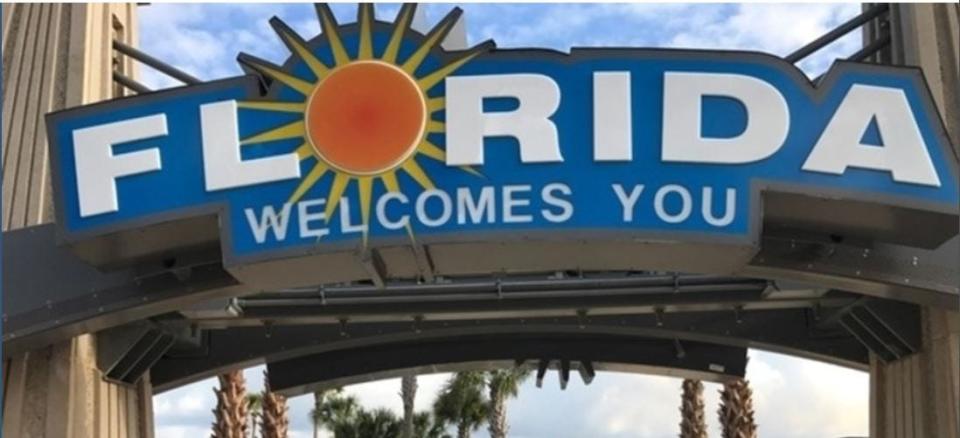 Florida welcome sign.