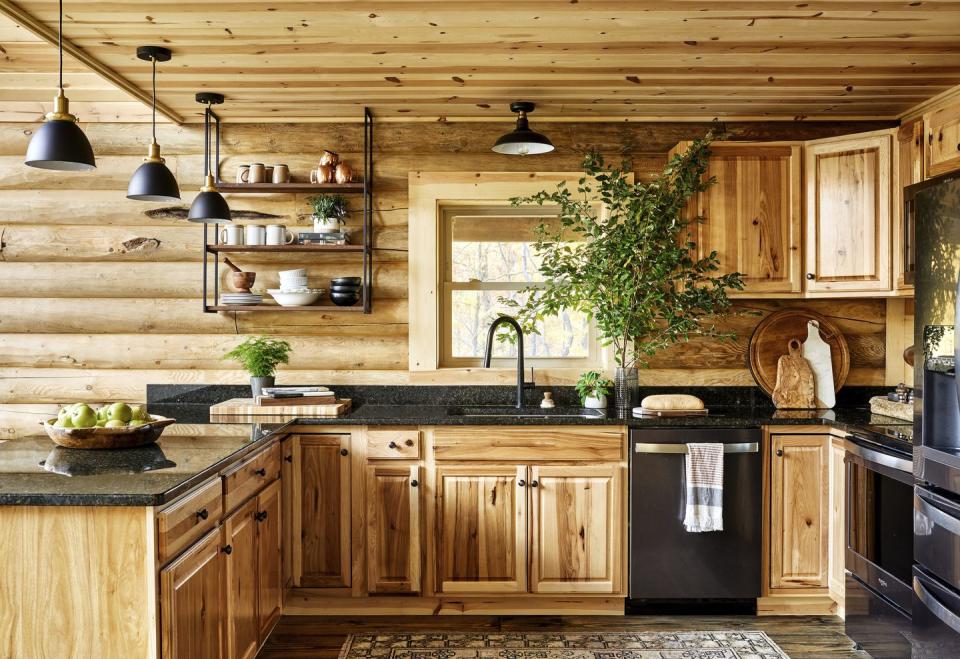 rustic wood kitchen