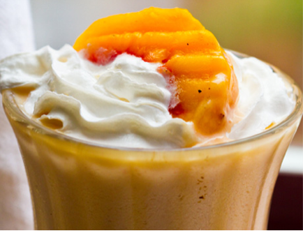 Peach and Banana Cream Soy Shake