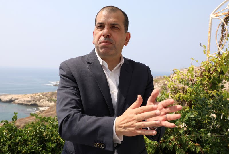 Abdallah Al-Wardat, the Country Director and Representative of WFP in Lebanon, gestures during an interview with Reuters