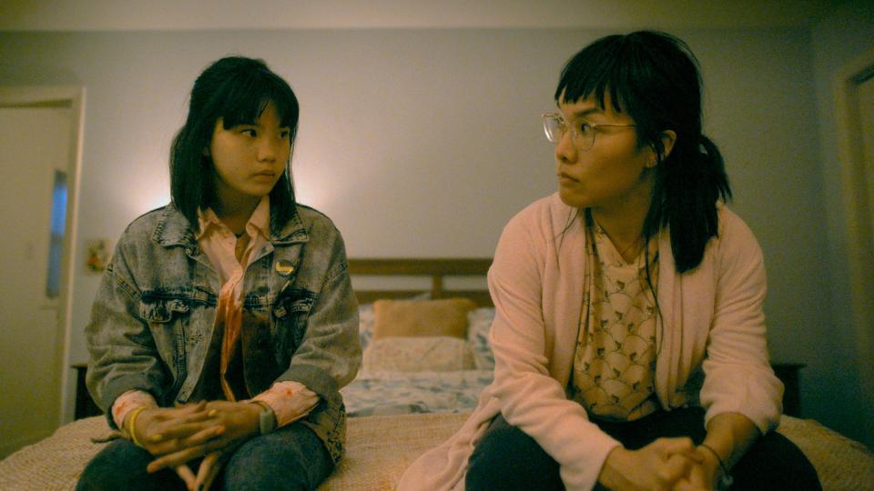 Early on we're introduced to Erin's older self (Ali Wong), and Young Erin not only has to deal with the reality of time travel, but also confront how all of her 12-year-old hopes and dreams stack up against the reality of her life at 43. We might even get a glimpse at the other girls' futures as well. YOU'LL HAVE TO WATCH TO FIND OUT!