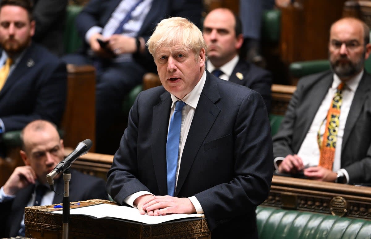 Boris Johnson will be desperately trying to lock in other ministers, knowing that the loss of one or two more senior figures would spell the end for him  (UK Parliament/AFP/Getty)