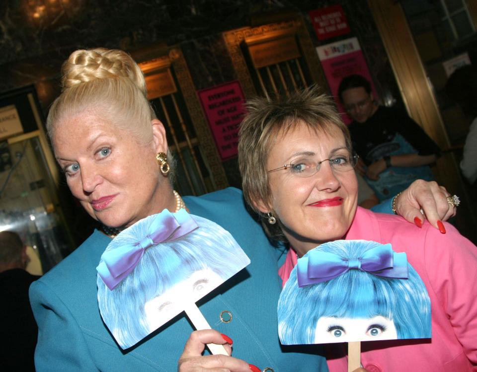 Kim Woodburn and Aggie MacKenzie during Lifetime Networks' How Clean Is Your House? Stars Kim Woodburn and Aggie MacKenzie Visit NYC and Hairspray at The Neil Simon Theater in New York City, New York, United States. ***Exclusive*** (Photo by Bruce Glikas/FilmMagic)