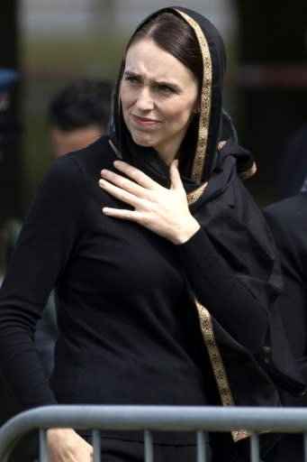 New Zealand's Prime Minister Jacinda Ardern at the prayer service