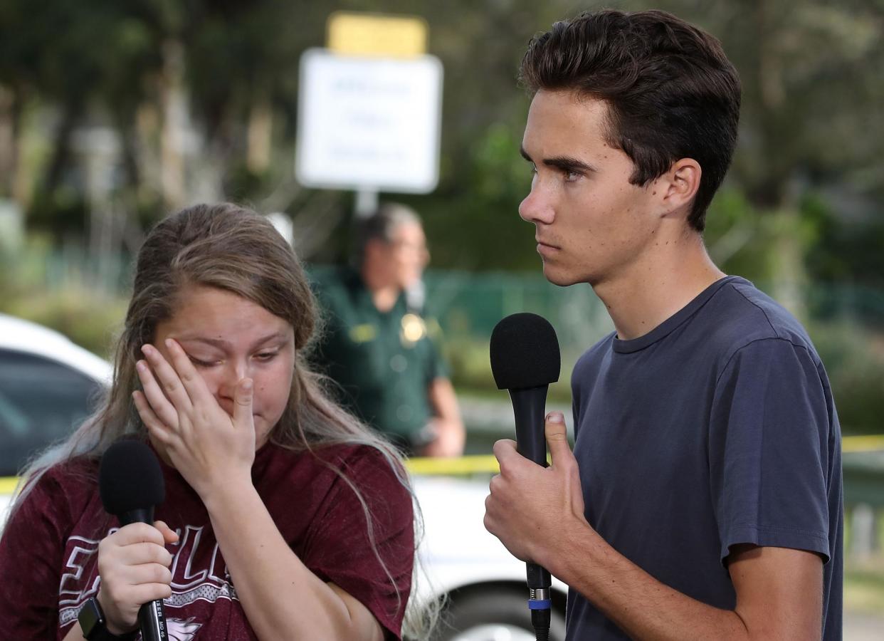 David Fogg pictures peaking after the Florida school shooting: Getty Images