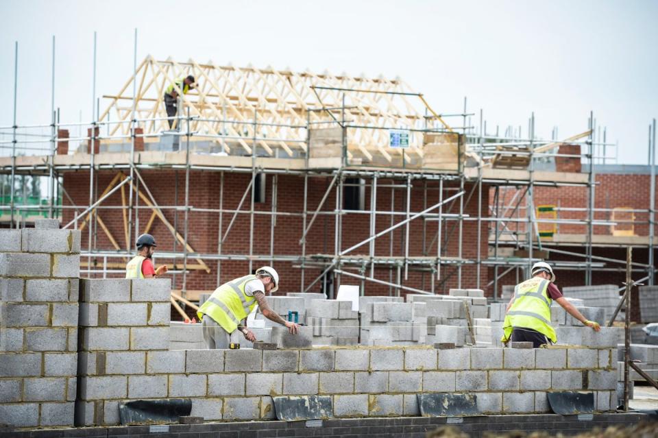 New figures show that activity in the UK construction sector declined in July for the first time since January 2021 amid soaring costs and higher interest rates (Ben Birchall/PA) (PA Archive)