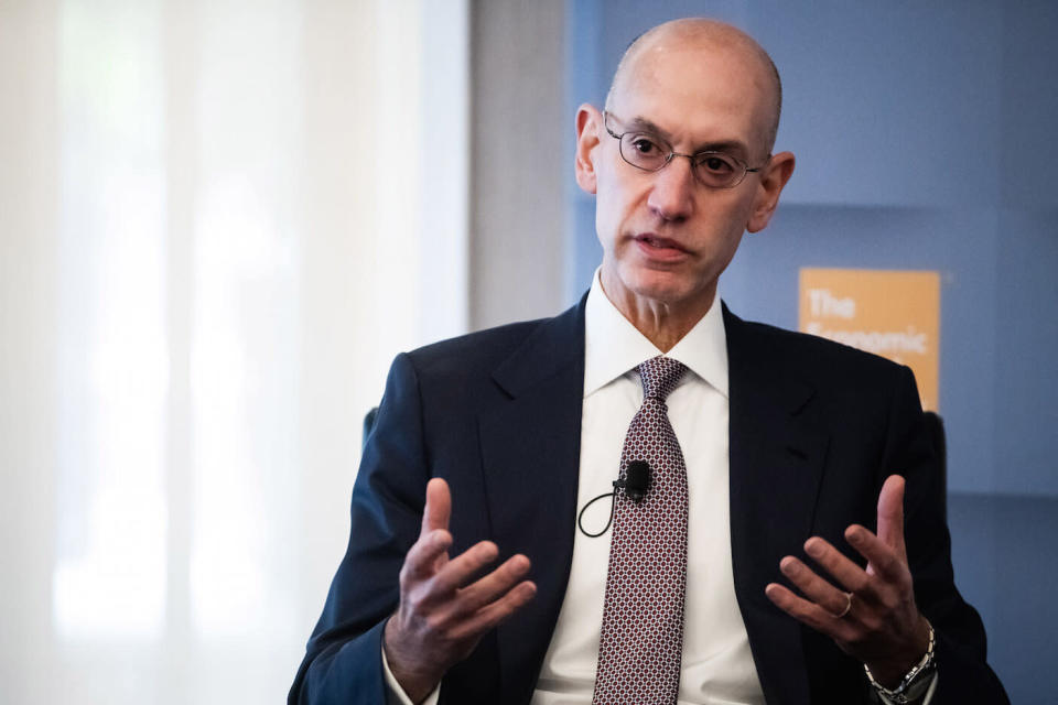 NBA commissioner Adam Silver is thrilled about the first NBA Finals to be held in Toronto. (Mark Kauzlarich/Bloomberg