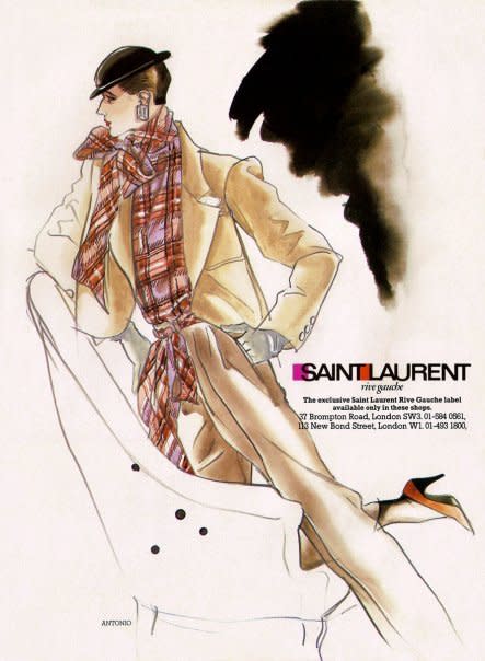 Yves Saint Laurent advertisement by Antonio 1984.