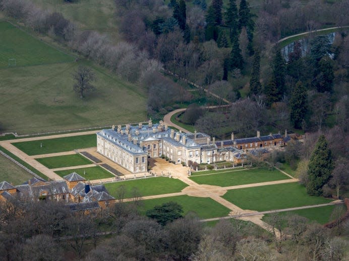 An aerial view of Althorp House