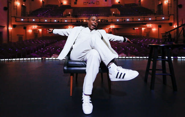 <a href="https://www.netflix.com/title/80133551" target="_blank">"Tracy Morgan: Staying Alive"</a><br /><br />In his first comedy special since his serious 2014 car accident, Tracy Morgan returns to tell jokes about everything from being in a coma to the dissolution of his first marriage. Morbid, but funny.