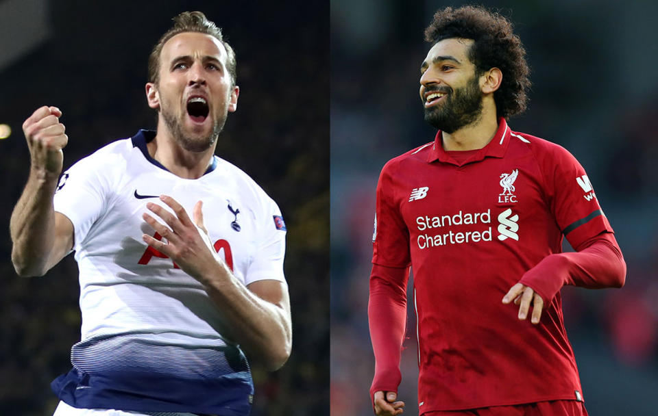 Harry Kane and Mohamed Salah will be key to their team’s Champions League hopes. (Credit: Getty Images)