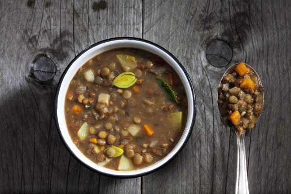 Sopa de lentejas / recetas sin carne