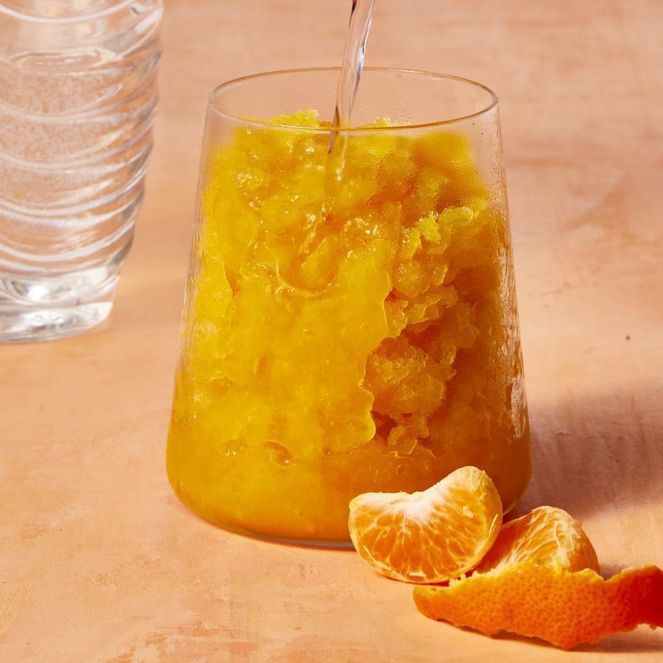 <p>The only sweetener in this better-for-you slushie is honey!</p><p><em><a href="https://www.prevention.com/food-nutrition/recipes/a34874148/clementine-honey-granita-recipe/" rel="nofollow noopener" target="_blank" data-ylk="slk:Get the recipe from Prevention »;elm:context_link;itc:0;sec:content-canvas" class="link ">Get the recipe from Prevention »</a></em></p><p><strong>RELATED: </strong><a href="https://www.goodhousekeeping.com/food-recipes/dessert/g478/no-guilt-desserts/" rel="nofollow noopener" target="_blank" data-ylk="slk:40+ Healthy Dessert Recipes That Everyone Can Enjoy;elm:context_link;itc:0;sec:content-canvas" class="link ">40+ Healthy Dessert Recipes That Everyone Can Enjoy</a><br></p>