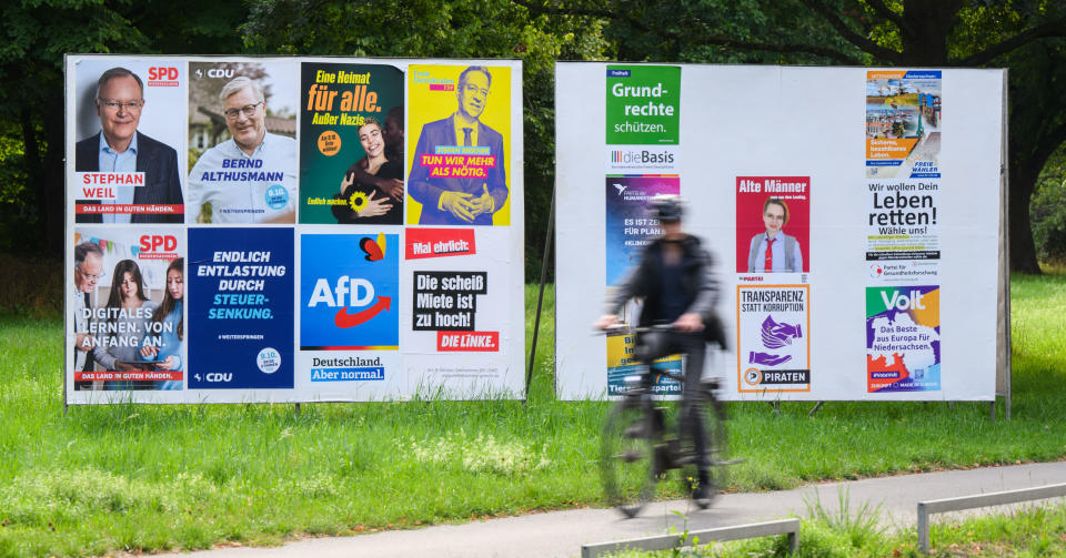 Wahlplakate in Niedersachsen (Symbolbild: dpa)