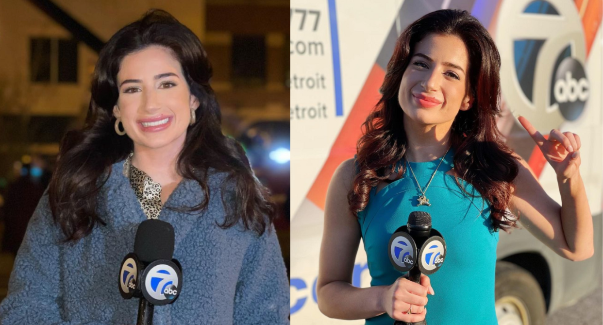 Alex Bozarjian has bee a TV reporter for WXYZ Detroit since August 2021. (Photos via @alexandreabozarjian on Instagram)