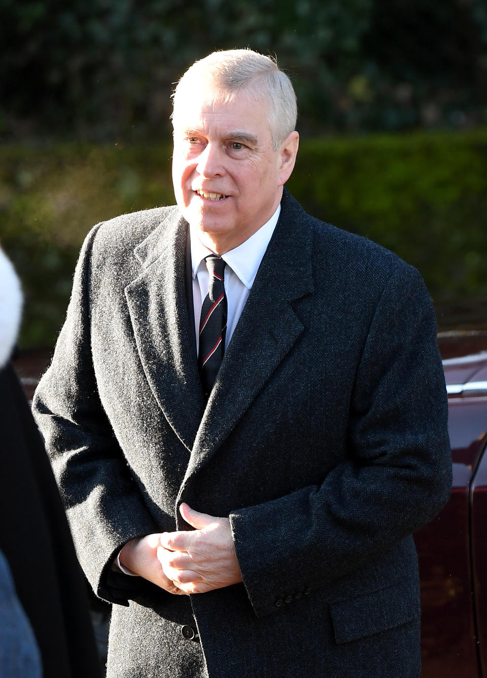 Prince Andrew, Duke of York attends church in Hillington at St Mary the Virgin church in Sandringham on January 19, 2020 in King's Lynn, England. (Photo by Karwai Tang/WireImage)