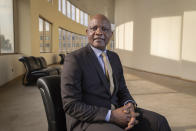 John Nkengasong, director of the Africa Centers for Disease Control and Prevention, poses for a portrait at the organization's headquarters in Addis Ababa, Ethiopia, Tuesday, Sept. 15, 2020. The coronavirus pandemic has fractured global relationships, but as Africa's top public health official, Nkengasong has helped to steer the continent's 54 countries into an alliance that has won praise as responding better than some richer nations. (Mulugeta Ayene via AP)