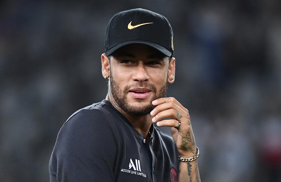 Paris Saint-Germain's Brazilian forward Neymar reacts at the end of the French Trophy of Champions football match between Paris Saint-Germain (PSG) and Rennes (SRFC) at the Shenzhen Universiade stadium on August 3, 2019. - Representatives of FC Barcelona went on August 13, 2019 to France to discuss with those of Paris of a possible return to Barça of the Brazilian star Neymar without the file changing significantly. (Photo by FRANCK FIFE / AFP)        (Photo credit should read FRANCK FIFE/AFP/Getty Images)