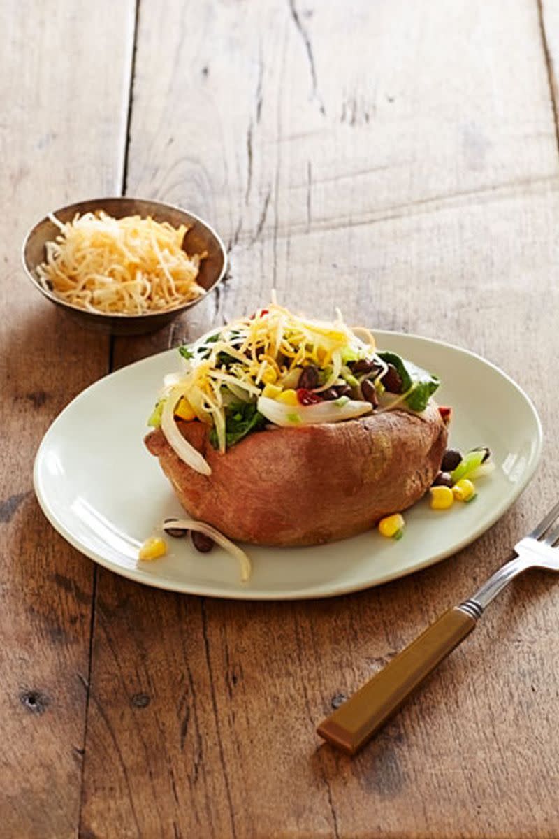 Bean and Corn–Stuffed Sweet Potatoes