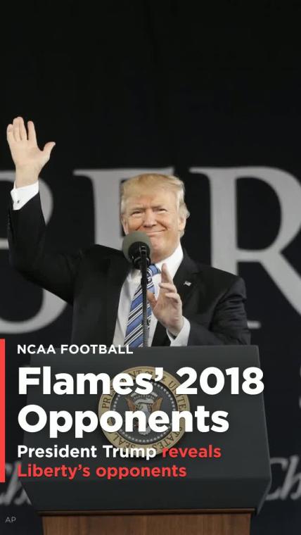 President Trump reveals Liberty's future opponents during commencement speech