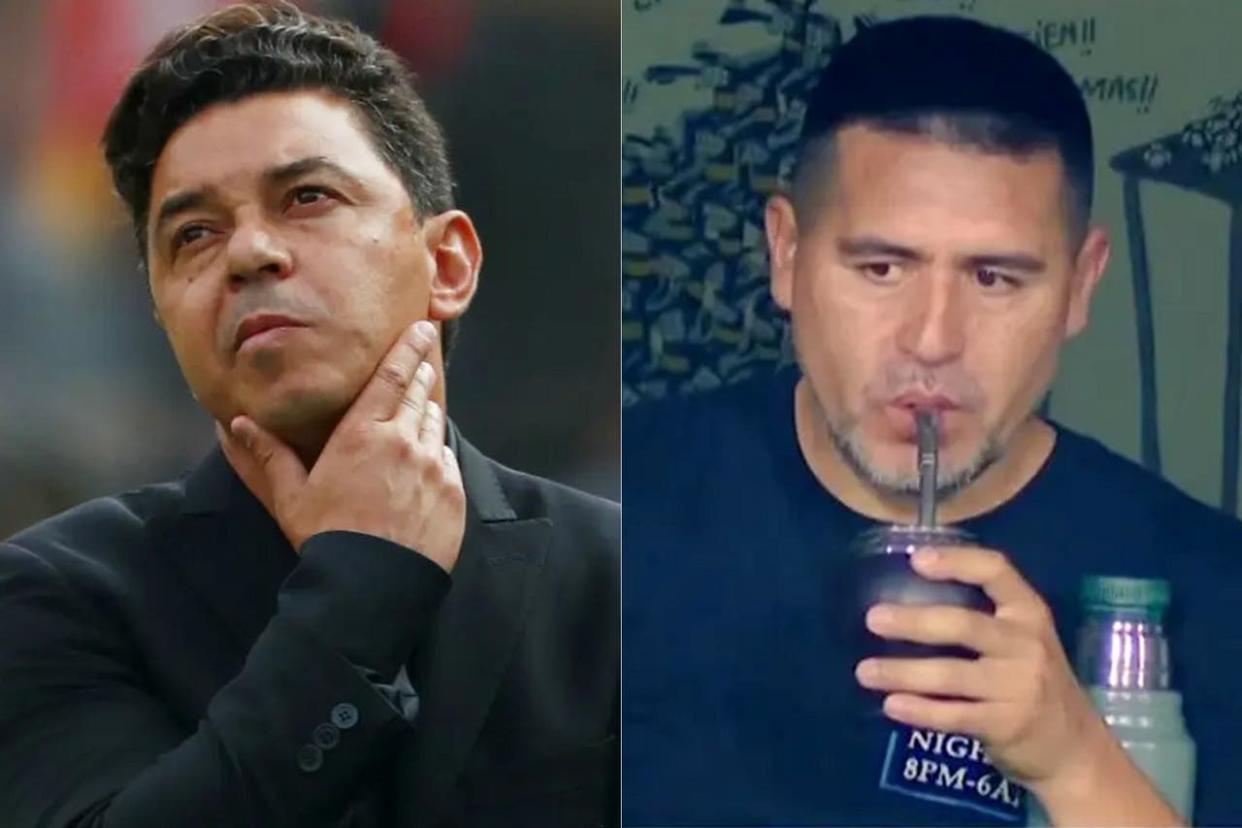 Marcelo Gallardo y Juan Román Riquelme, en el centro del debate.