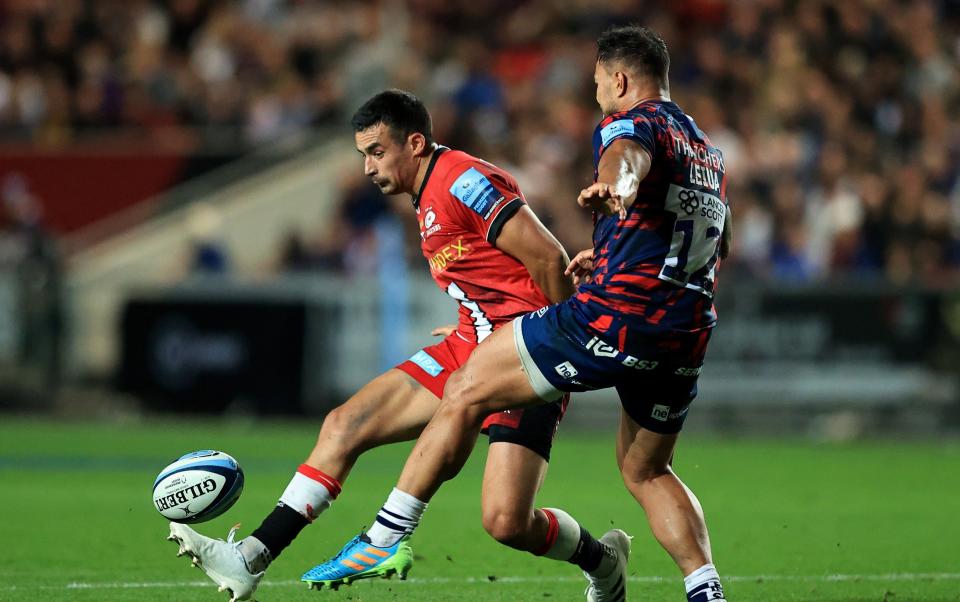 Alex Lozowski, here chipping through for Lewington's try, was superb for Saracens - GETTY IMAGES