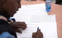 Ethiopians count casted votes in the Ethiopian parliamentary and regional elections in Addis Ababa