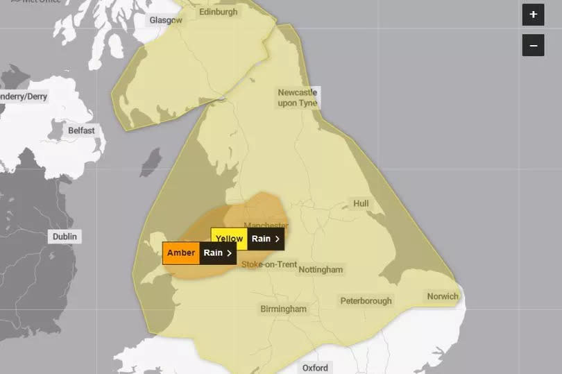 The warning covers a large part of Cambridgeshire, including Peterborough, Huntingdon and Wisbech