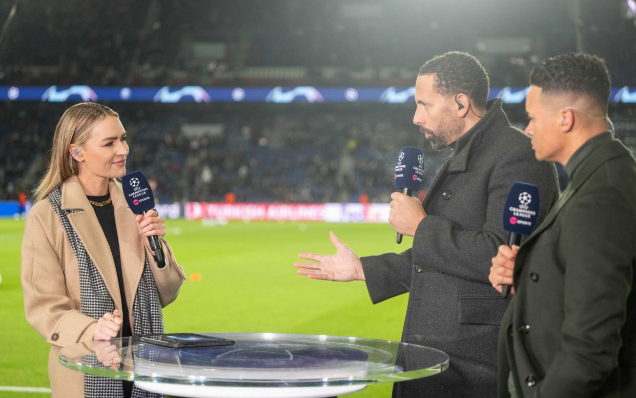 Laura Woods, alongside Rio Ferdinand and Jermaine Jenas/Farewell to the old boys as women's voices rose in 2023