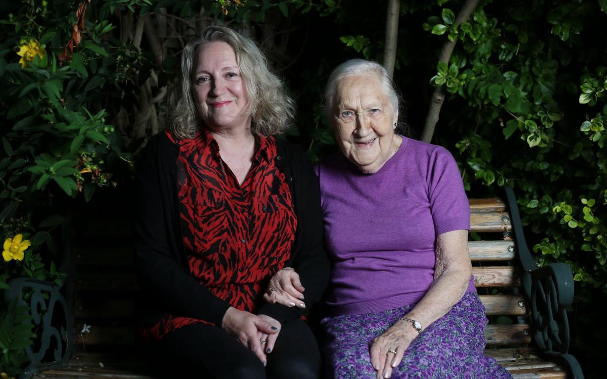 Marina Gask photographed with her mother Jeanne Gask, 92, who survived internment in World War 2