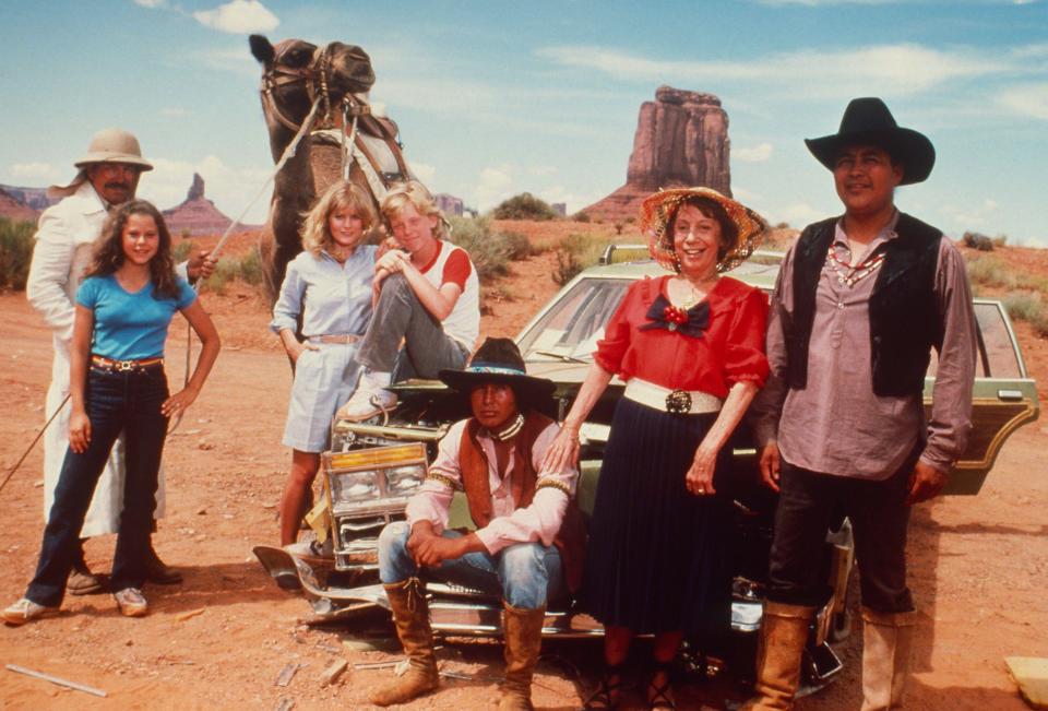 NATIONAL LAMPOON'S VACATION, from left, Dana Barron, Beverly D'Angelo, Anthony Michael Hall, Imogene Coca, 1983. © Warner Bros. / courtesy Everett Collection