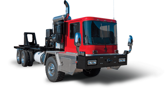 Drill rig vehicle from Spartan Motors.