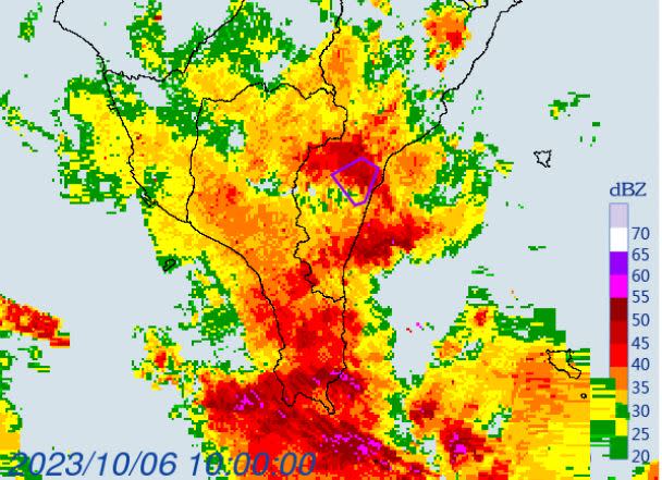 國家警報響，台東小心大雷雨。（圖／中央氣象署）