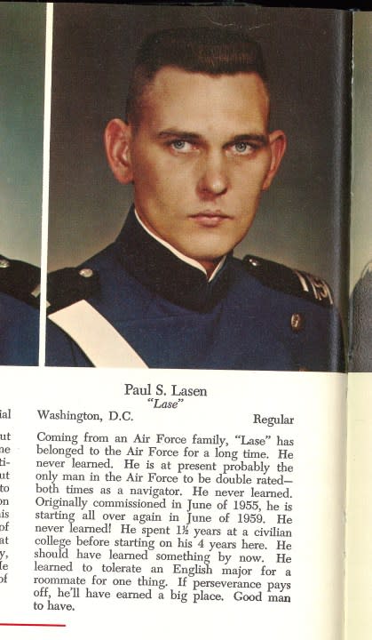 Retired Maj. Paul Lasen's yearbook photo from the U.S. Air Force Academy before graduating in 1959. Lasen was part of the first class to ever graduate from the academy. (Photo: U.S. Air Force Academy)